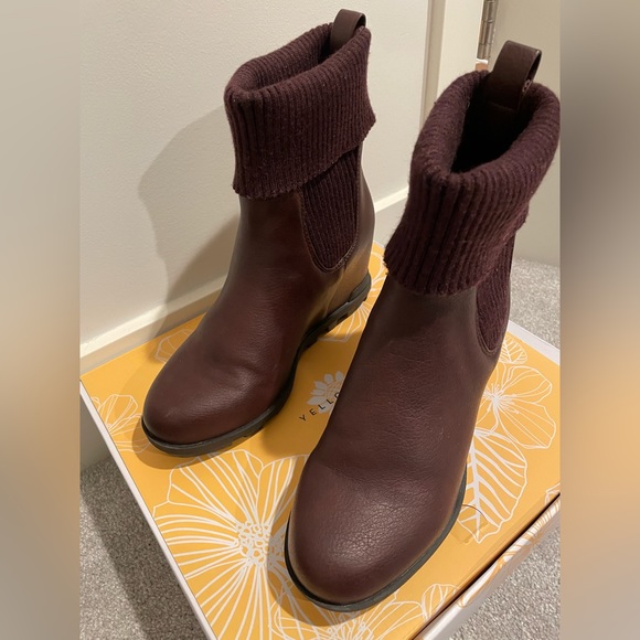 Yellow Box Cyndie Ankle Boots - Merlot - Size 7 - Picture 4 of 4